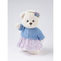 Lina Медведь Незабудка пудинговый цвет с костюмом M (±30 см) от TeddyTales Lina Медведь Незабудка пудинговый цвет с костюмом M (±30 см) от TeddyTales