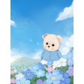 Lina Медведь Незабудка пудинговый цвет с костюмом S (±20 см) от TeddyTales Lina Медведь Незабудка пудинговый цвет с костюмом S (±20 см) от TeddyTales