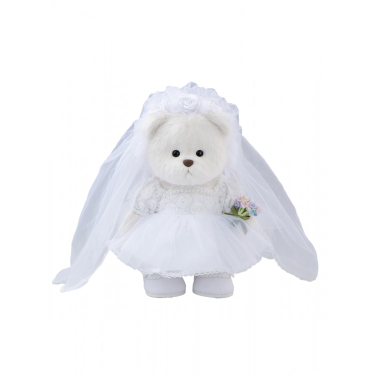 Lina Медведь белый в Платье Невесты  M (±30 см) от TeddyTales