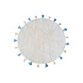 Хлопковый ковер Lillaland COLORFUL WHITE BLUE D140 от LILLALAND