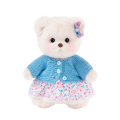 Lina Медведь Незабудка пудинговый цвет с костюмом S (±20 см) от TeddyTales Lina Медведь Незабудка пудинговый цвет с костюмом S (±20 см) от TeddyTales