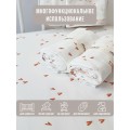 Пеленка детская Lillaland гуси/сердечки (комплект 2 шт) 90/120 от LILLALAND