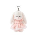 Lina Зайка белый цвет в платье с сердечками брелок XS (±15 см) от TeddyTales Lina Зайка белый цвет в платье с сердечками брелок XS (±15 см) от TeddyTales