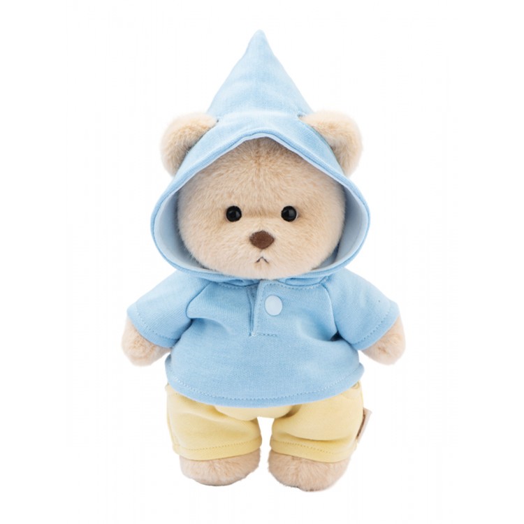 Lina Медведь Эверест молочный в голубом худи и желтых штанишках S (±20 см) от TeddyTales Lina Медведь Эверест молочный в голубом худи и желтых штанишках S (±20 см) от TeddyTales