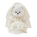 Lina Медведь белый в Винтажном платье невесты M (±30 см) от TeddyTales