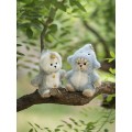 Lina Медведь белый в костюмчике Акула брелок XS (±15 см) от TeddyTales Lina Медведь белый в костюмчике Акула брелок XS (±15 см) от TeddyTales