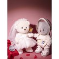 Lina Медведь белый Невеста Астронавта в платье  M (±30 см) от TeddyTales