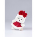 Lina Медведь белый в Рождественском наряде брелок XS (±15 см) от TeddyTales Lina Медведь белый в Рождественском наряде брелок XS (±15 см) от TeddyTales