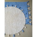 Хлопковый ковер Lillaland COLORFUL WHITE BLUE D140 от LILLALAND