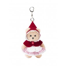 Lina Медведь молочный в Костюме Красная шапочка брелок XS (±15 см)