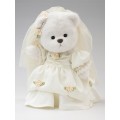 Lina Медведь белый в Винтажном платье невесты M (±30 см) от TeddyTales