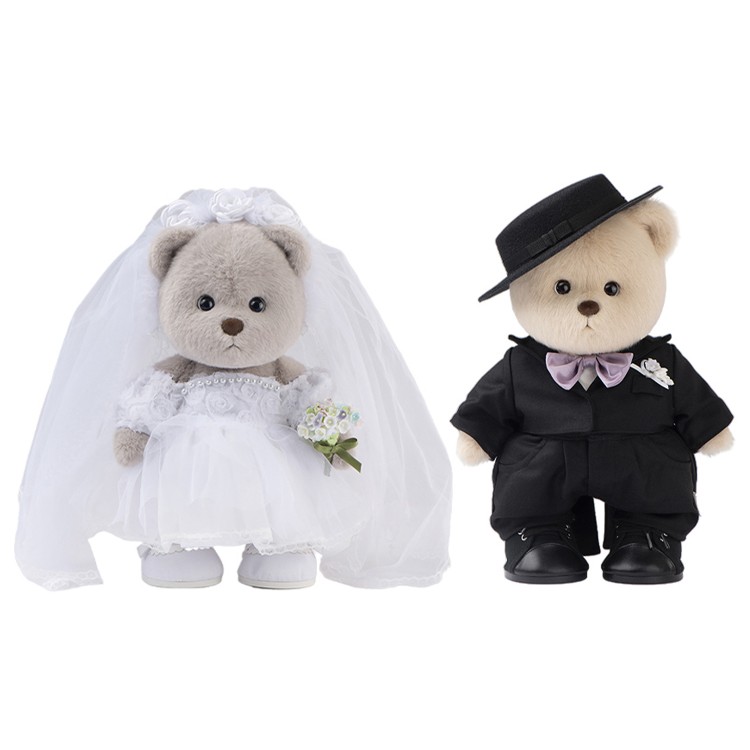 Lina Медведь Романтическая серия пара (мужчина+женщина) с костюмом M (±30 см) от TeddyTales Lina Медведь Романтическая серия пара (мужчина+женщина) с костюмом M (±30 см) от TeddyTales