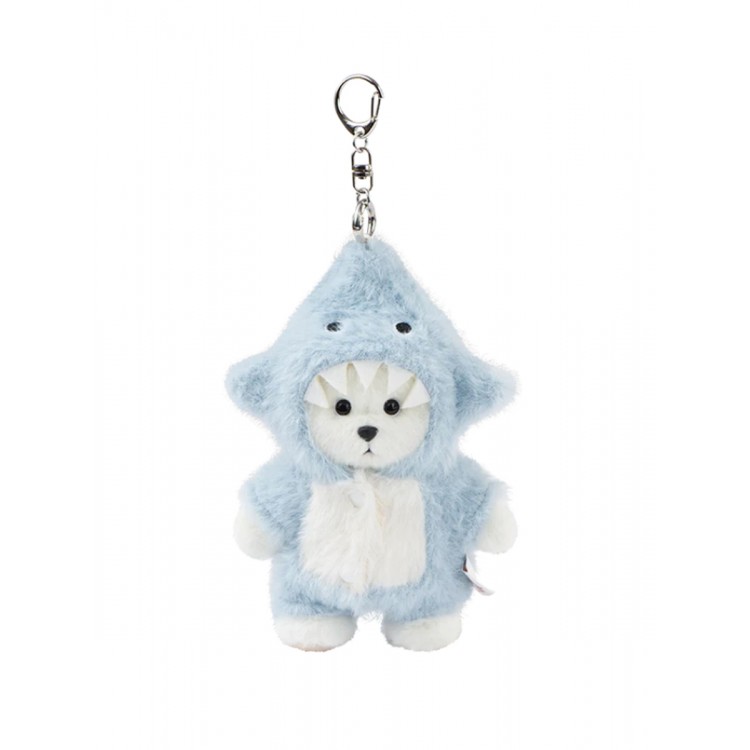 Lina Медведь молочный в костюмчике Акула брелок XS (±15 см) от TeddyTales Lina Медведь молочный в костюмчике Акула брелок XS (±15 см) от TeddyTales