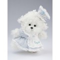 Lina Щенок Бишон белый S (±20 см) Маршмелоу в наряде для чаепития от TeddyTales