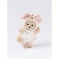 Lina Медведь молочный в костюмчике Хрюшка брелок XS (±15 см) от TeddyTales Lina Медведь молочный в костюмчике Хрюшка брелок XS (±15 см) от TeddyTales