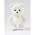 Lina Медведь (длинная шерсть) M (±20 см) белый цвет от TeddyTales