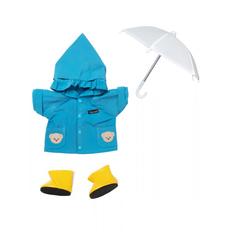 Комплект "Синий дождевик" M (с туфлями, зонтом) от TeddyTales Комплект "Синий дождевик" M (с туфлями, зонтом) от TeddyTales