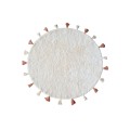 Хлопковый ковер Lillaland COLORFUL WHITE PINK D140 от LILLALAND