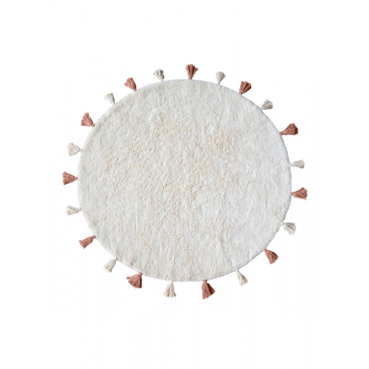 Хлопковый ковер Lillaland COLORFUL WHITE PINK D140 от LILLALAND