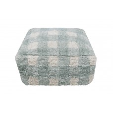 Подушка-пуф Шахматы серо-голубой 20*40*40