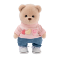 Розовый комплект с сердцем M (розовая игрушка+синие штаны) от TeddyTales Розовый комплект с сердцем M (розовая игрушка+синие штаны) от TeddyTales