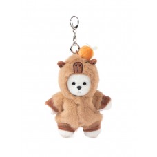 Lina Медведь белый в костюмчике Капибар брелок XS (±15 см)