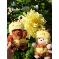Lina Медведь молочный Пчелка брелок XS (±15 см) от TeddyTales Lina Медведь молочный Пчелка брелок XS (±15 см) от TeddyTales