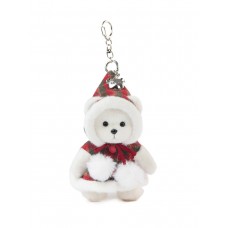 Lina Медведь белый в Плаще с бантом брелок XS (±15 см)