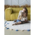 Хлопковый ковер Lillaland COLORFUL WHITE BLUE D140 от LILLALAND