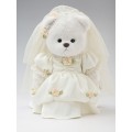 Lina Медведь белый в Винтажном платье невесты M (±30 см) от TeddyTales