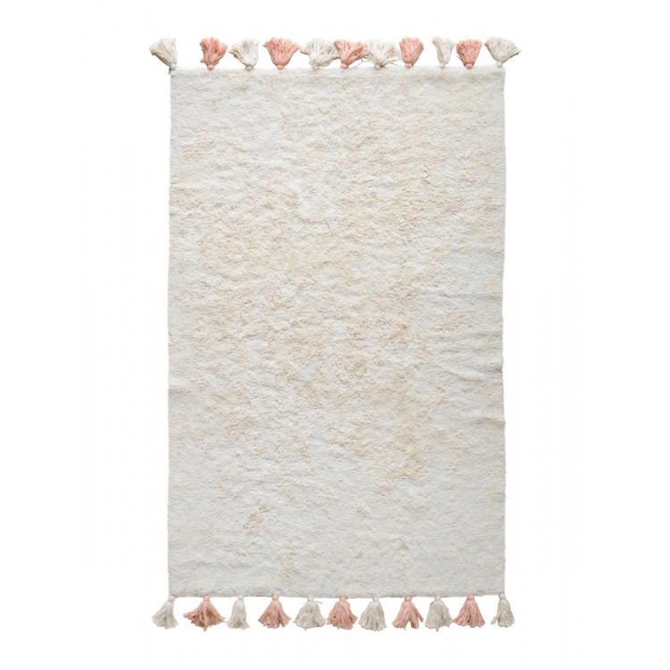 Хлопковый ковер Lillaland COLORFUL WHITE PINK 120*180 от LILLALAND