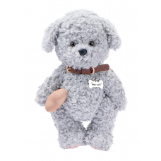 Lina Щенок Кудрявый M (±30 см) светло-серый цвет