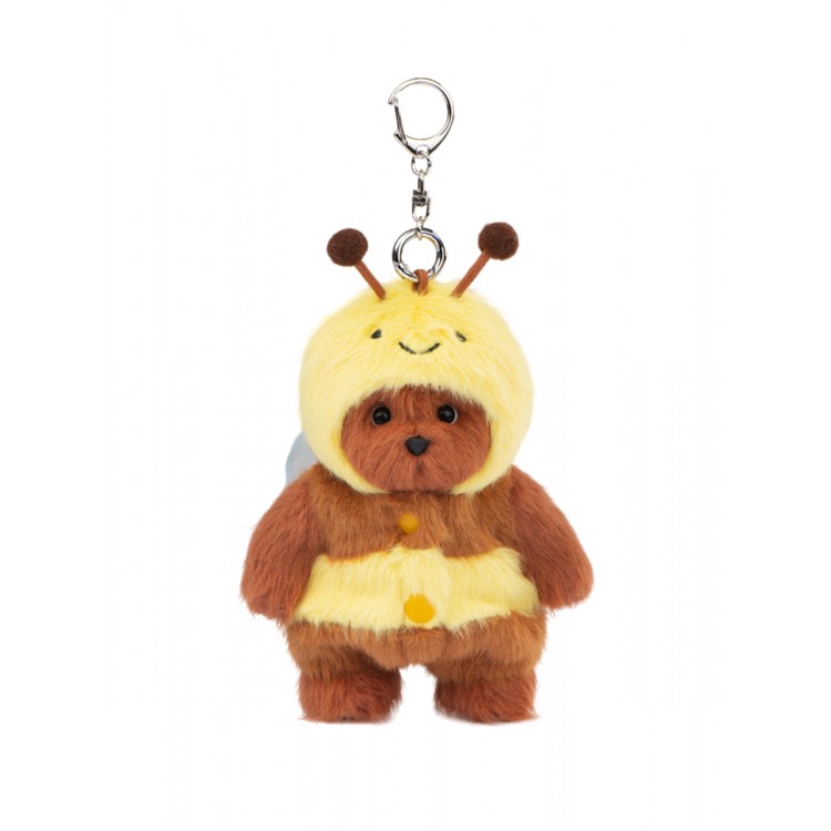 Lina Медведь каштановый Пчелка брелок XS (±15 см) от TeddyTales Lina Медведь каштановый Пчелка брелок XS (±15 см) от TeddyTales