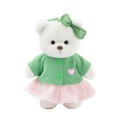 Lina Медведь Счастье белый с зеленым топиком и розовой юбочкой S (±20 см) от TeddyTales Lina Медведь Счастье белый с зеленым топиком и розовой юбочкой S (±20 см) от TeddyTales