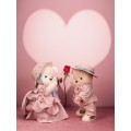 Lina Медведь молочный Сладкая парочка в костюме  M (±30 см) от TeddyTales