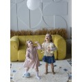 Хлопковый ковер Lillaland COLORFUL WHITE BLUE D140 от LILLALAND