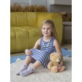Хлопковый ковер Lillaland COLORFUL WHITE BLUE D140 от LILLALAND